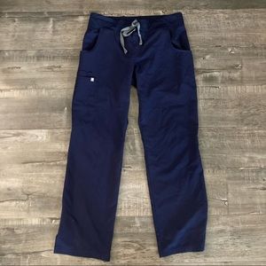 Figs “Livingston” Navy Blue Scrub Pants Classic Straight Leg